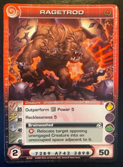 Ragetrod 2008 Chaotic Creature Card- Beyond the doors Uncommon #26/222 - Image 1