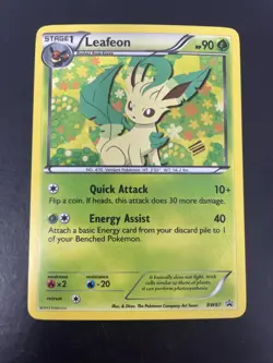 Leafeon BW87 Promo Holo Pokemon Trading Card - Image 1