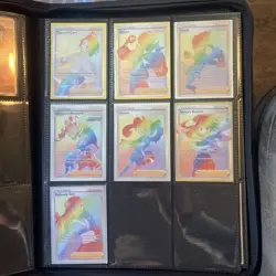Pokemon TCG 7 Card Secret Rainbow Trainer Lot All Cards NM - Image 1