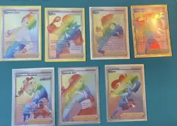 Pokemon TCG 7 Card Secret Rainbow Trainer Lot All Cards NM - Image 2