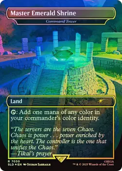 MTG FOIL Command Tower Master Emerald Shrine Sonic the Hedgehog 7030 Secret Lair - Image 1