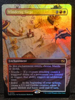 MTG Tarkir Dragonstorm Windcrag Siege 0392 Rare Foil Borderless Alt Art NM-M - Image 1