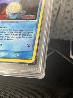 2007 Pokemon EX Power Keepers Omanyte #56 Reverse Foil PSA 8 - Image 3