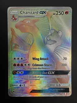 2017 Charizard GX Rainbow Secret Rare 150/147 Pokemon Burning Shadows - Image 1