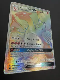 2017 Charizard GX Rainbow Secret Rare 150/147 Pokemon Burning Shadows - Image 2