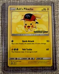 Ash's Pikachu - SM111 - SM Black Star Promo Pokemon SM Promos LP+ - Image 1