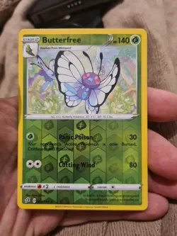 Pokemon TCG Butterfree Rebel Clash 003/192 Reverse Holo Rare Lp - Image 1