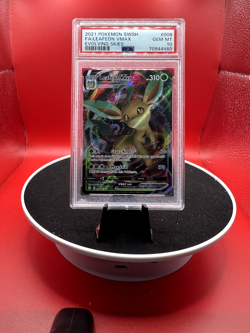 2021 POKEMON SWORD & SHIELD EVOLVING SKIES #008 FULL ART/LEAFEON VMAX PSA 10 - Image 1