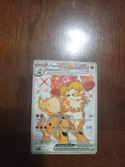 Pokemon TCG Arcanine ex Scarlet & Violet BASE Set 224/198 Holo Ultra Rare - Image 1