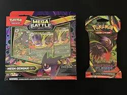 Pokemon TCG Mega Battle Deck Mega Gengar Ex - Phantasmal Flame Pack- BUNDLE - Image 1