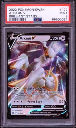 2022 POKEMON ARCEUS V BRILLIANT STARS #122/172 PSA 9 SWORDS AND SHIELDS - Image 1