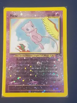 Pokemon TCG Mew 1/18 Southern Islands Reverse Holo Promo Rare WOTC 2001 - Image 1