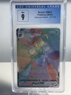 Pokemon TCG Scizor VMAX Darkness Ablaze 2020 Near Mint Condition Rainbow Rare - Image 1