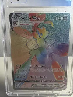 Pokemon TCG Scizor VMAX Darkness Ablaze 2020 Near Mint Condition Rainbow Rare - Image 3