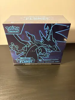 🇨🇦 Pokemon TCG Phantasmal Flames Pokemon Center ETB *Mild Edge Damage No Rips* - Image 1