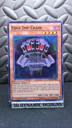 | Yugioh Edge Imp Chain FUEN-EN019 1st Edition Super Rare NM ?? | - Image 1