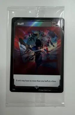 Riftbound “Fist Bump” Buff Double Sided Promo Card [LIMITED EXCLUSIVE] Rioter - Image 1