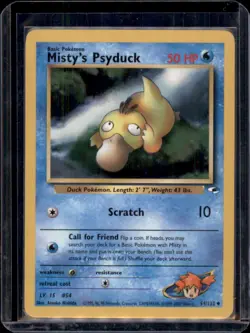 Misty’s Psyduck 54/132 Gym Challenge - PL Condition - Vintage Pokemon TCG Card - Image 1