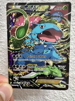Pokemon TCG Venusaur EX Black Star Promo Full Art Holo Card XY123 - Image 1