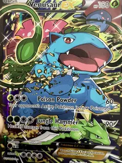Pokemon TCG Venusaur EX Black Star Promo Full Art Holo Card XY123 - Image 3