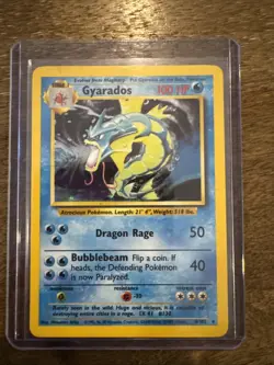 Pokemon TCG Gyarados Holo Rare Card 006/102 Base Set 1999 Unlimited - Image 1