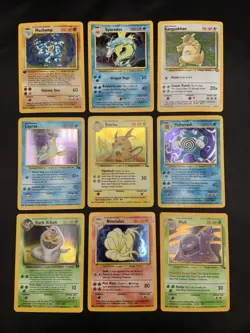 Vintage Holo Rare Pokemon Cards WOTC 1999 Base Set, Fossil, Jungle MP/HP Raichu - Image 1