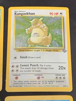 Vintage Holo Rare Pokemon Cards WOTC 1999 Base Set, Fossil, Jungle MP/HP Raichu - Image 4