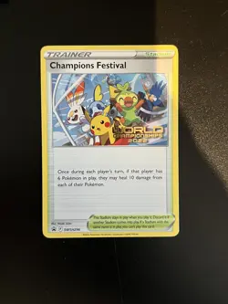 Pokemon TCG Card Champions Festival Swsh296 English Promo - Image 1