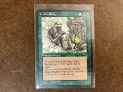 GIANT BADGER Green Card from Media Promo MTG 1995 - Image 1