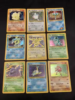 Vintage Rare Holo Pokemon Card Lot WOTC 1999 Base Set 2, Jungle, Fossil - MP/HP - Image 1