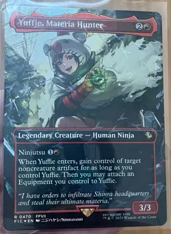 Yuffie, Materia Hunter Borderless Chocobo Track Foil Single Card mtg - Image 1