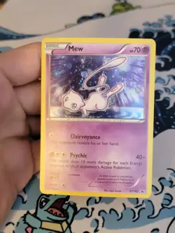 Mew XY192 Black Star Promo Cosmos Holo LP- Pokemon Card - Image 1