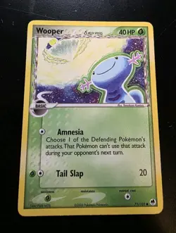 Wooper (Delta Species) 71/101 Dragon Frontiers Common Pokemon Card - LP/MP - Image 1