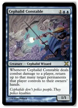 MTG Cephalid Constable - 10th Edition Moderately Played English - Image 1