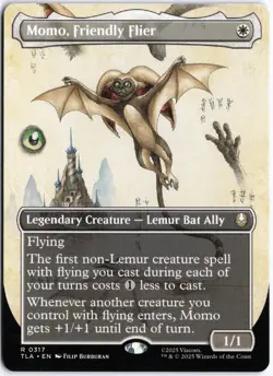 MTG - Momo, Friendly Flier (Borderless) #317 - Normal - TLA Avatar: The Last Air - Image 1