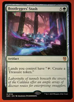 MTG, AETHERDRIFT: BOOTLEGGERS' STASH- REGULAR FINISH, RARE #0110 DRC, NM - Image 1