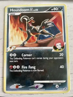 Pokemon TCG Houndoom [4] Rising Rivals 65 Regular Common MP - Image 1