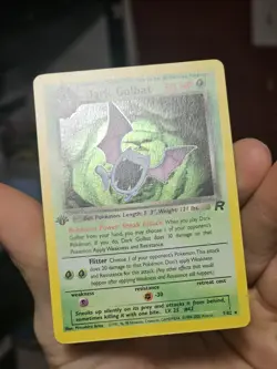 Pokemon Dark Golbat 1st Edition Holo WOTC 2000 Team Rocket 7/82 LP/MP SWIRL!! - Image 4
