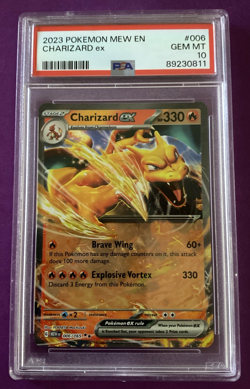 Pokemon TCG Charizard EX 006/165 Double Rare Scarlet & Violet 151 PSA 10 - Image 1