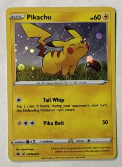 Pikachu SWSH039 Cosmos Holo Pokemon TCG Black Star Promo Ungraded - Image 1