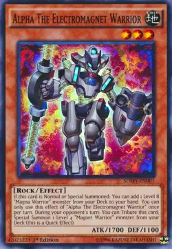 Yugioh! LP Alpha The Electromagnet Warrior - SDMY-EN001 - Super Rare - 1st Editi - Image 1
