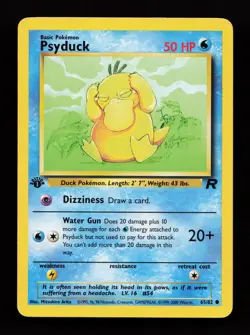 Psyduck 65/82 1st Edition Common Team Rocket Pokemon Card - Image 1