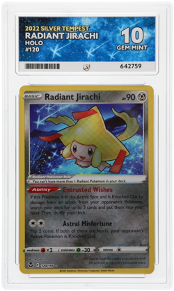 Pokemon Cards Radiant Jirachi 120/195 ACE 10 Silver Tempest Sword & Shield *2 - Image 1