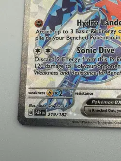 Pokemon Garchomp EX Holo Ultra Rare TCG Card Paradox Rift 219/182 MP - Image 3