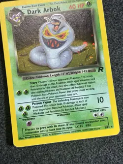 Dark Arbok 2/82 Team Rocket Holo Rare Vintage Pokemon Card WOTC SWIRL NM - Image 3