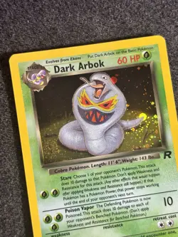 Dark Arbok 2/82 Team Rocket Holo Rare Vintage Pokemon Card WOTC SWIRL NM - Image 4