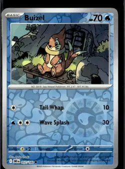Pokemon Buizel 057/182 Destined Rivals Reverse Holo Common 2 Card Lot - Image 1