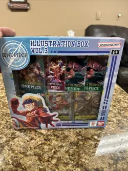 One Piece TCG Illustration Box Vol. 3 BANDAI 4 Booster Packs 2 Promo Cards New - Image 1