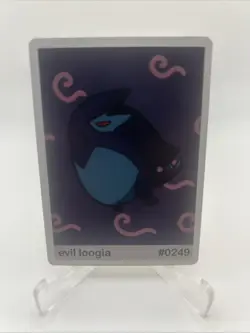 Pookiemoot Evil Loogia #0249 Chase Holo Rare Pokemon Derpy Fan Art Card Gen 2 - Image 1