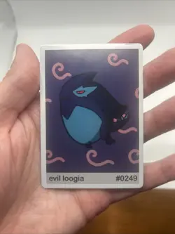 Pookiemoot Evil Loogia #0249 Chase Holo Rare Pokemon Derpy Fan Art Card Gen 2 - Image 3